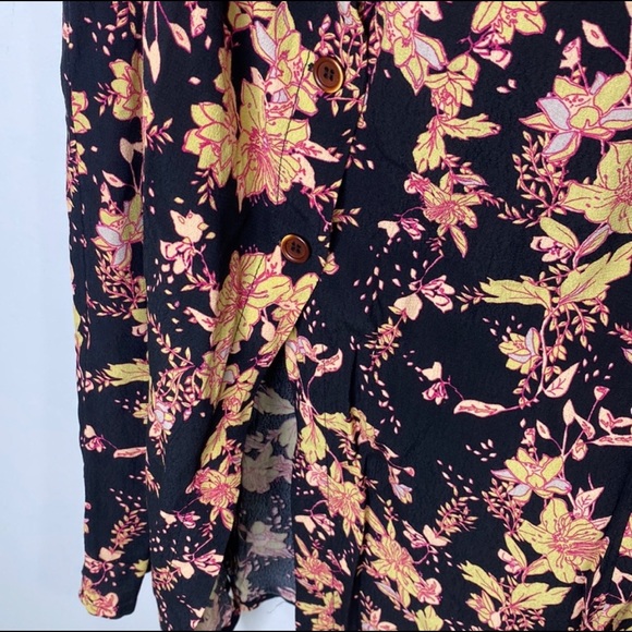 Free People Retro Love Floral Button Front MIDI Skirt - Picture 3 of 7